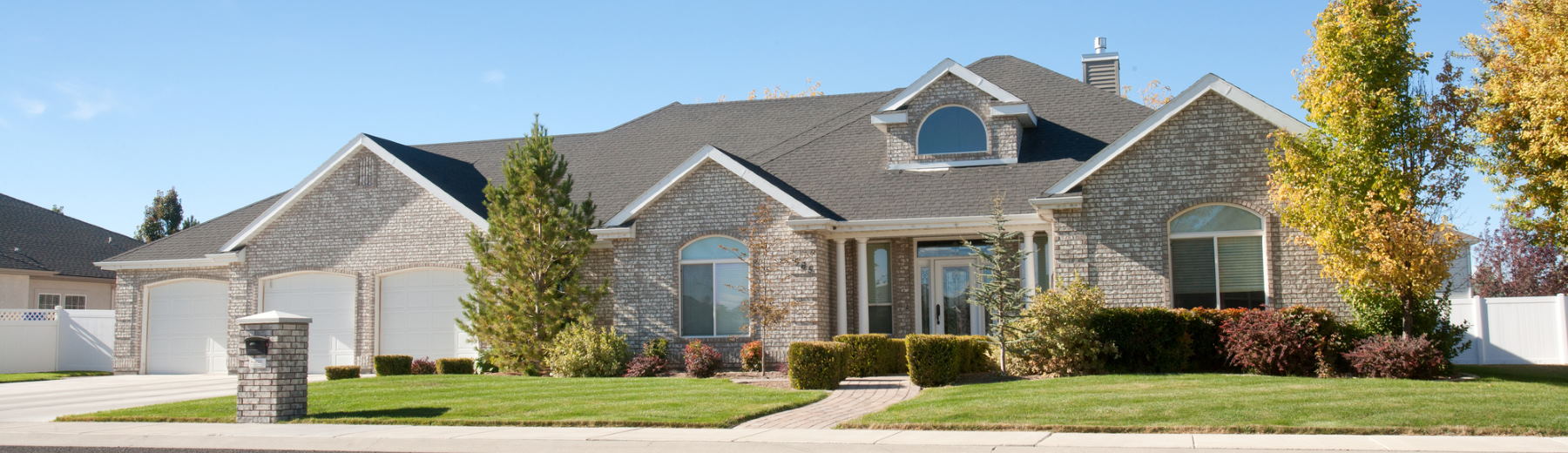 distant view of farm houses and farmland